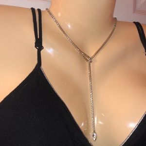 Elegant Rhinestone Lariat Y-Necklace